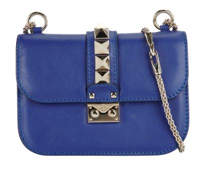 Small Rockstud Glam Lock Flap Bag, front view